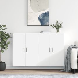Wall Mounted Cabinets 2 Pieces White 69.5x34x90 cm