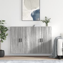 Wall Mounted Cabinets 2 Pieces Grey Sonoma 69.5x34x90 cm