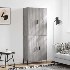 Highboard Grey Sonoma 69.5x34x180 cm Engineered Wood
