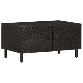 Coffee Table Black 80x50x40 cm Solid Wood Mango