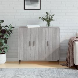 Sideboard Grey Sonoma 90x34x80 cm Engineered Wood