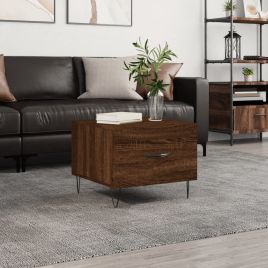 Coffee Table Brown Oak 50x50x40 cm Engineered Wood