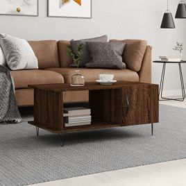 Coffee Table Brown Oak 90x50x40 cm Engineered Wood