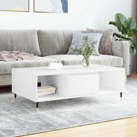 Coffee Table White 104x60x35 cm Engineered Wood