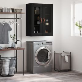 Wall Mounted Cabinet Black 69.5x34x90 cm