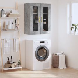 Wall Mounted Cabinet Concrete Grey 69.5x34x90 cm