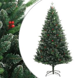 Fluer Artificial Hinged Christmas Tree Red Berries 180cm