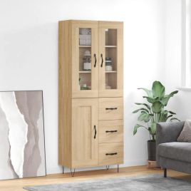 Highboard Sonoma Oak 69.5x34x180 cm Engineered Wood
