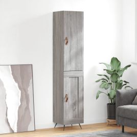 Highboard Grey Sonoma 34.5x34x180 cm Engineered Wood
