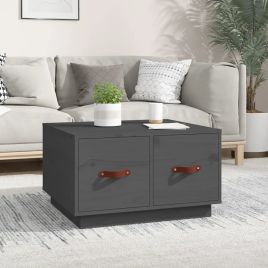 Coffee Table Grey 60x53x35 cm Solid Wood Pine