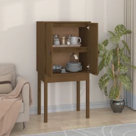 Highboard Honey Brown 60x40x120 cm Solid Wood Pine