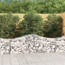 Arched Gabion Baskets 8 pcs 200x50x60/80 cm Galvanised Iron