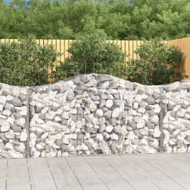 Arched Gabion Baskets 50 pcs 200x50x100/120 cm Galvanised Iron