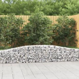 Arched Gabion Baskets 9 pcs 400x30x40/60 cm Galvanised Iron