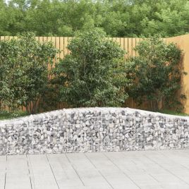 Arched Gabion Baskets 8 pcs 400x50x40/60 cm Galvanised Iron