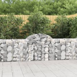 Arched Gabion Baskets 30 pcs 200x30x80/100 cm Galvanised Iron