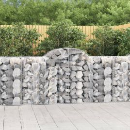 Arched Gabion Baskets 20 pcs 200x50x100/120 cm Galvanised Iron
