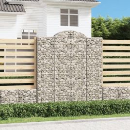 Arched Gabion Baskets 6 pcs 200x50x220/240 cm Galvanised Iron