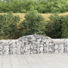 Arched Gabion Baskets 8 pcs 300x30x60/80 cm Galvanised Iron