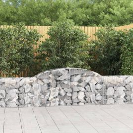 Arched Gabion Baskets 15 pcs 300x30x60/80 cm Galvanised Iron