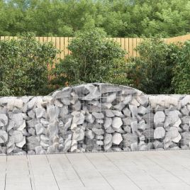 Arched Gabion Baskets 11 pcs 300x50x80/100 cm Galvanised Iron
