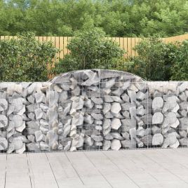 Arched Gabion Baskets 15 pcs 300x50x100/120 cm Galvanised Iron