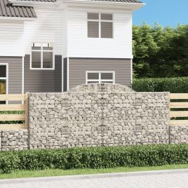 Arched Gabion Baskets 25 pcs 300x50x140/160 cm Galvanised Iron