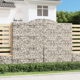 Arched Gabion Baskets 2 pcs 300x50x220/240 cm Galvanised Iron
