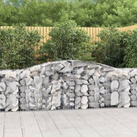 Arched Gabion Baskets 25 Pieces 400x50x80/100 cm Galvanised Iron