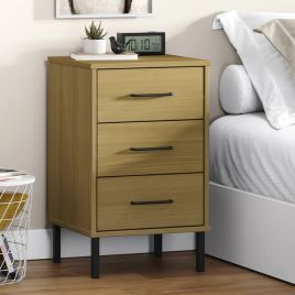 Bedside Table - Edith Gus Nightstand Brown 40cm