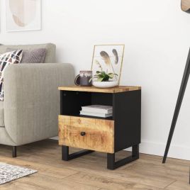 Bedside Table - Venetia Iris Nightstand Natural 40cm