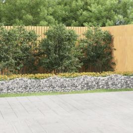Arched Gabion Raised Bed 600x50x50 cm Galvanised Iron
