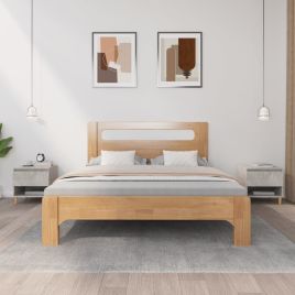 Bedside Table - CHARLOT 2 Piece Nightstand Concrete Grey 50cm