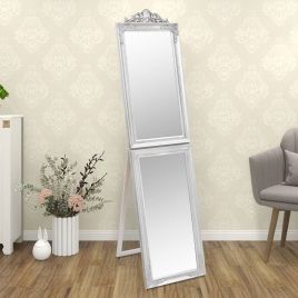 Free-Standing Mirror Silver 45x180 cm