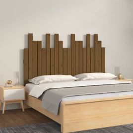 Wall Headboard Honey Brown 127.5x3x80cm Solid Wood Pine