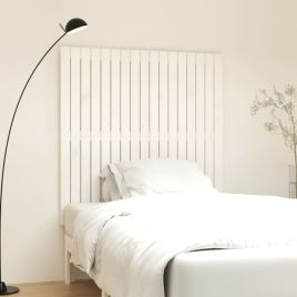 Wall Headboard White 108x3x110cm Solid Wood Pine