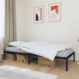 Metal Bed Frame Black 90x200 cm
