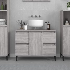 Sink Cabinet Grey Sonoma 80x33x60 cm Engineered Wood