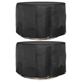 Garden Furniture Covers 2 pcs 6 Eyelets Ã˜125x75 cm Round