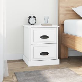 Bedside Table - DESIO Liv Nightstand White 39cm