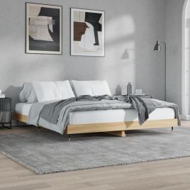 Bed Frame Sonoma Oak 120x200 cm Engineered Wood