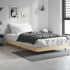 Bed Frame Sonoma Oak 100x200 cm Engineered Wood
