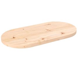 Table Top 80x40x2.5 cm Solid Wood Pine Oval