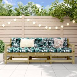 EVRBRO 3 Piece Garden Lounge Set Impregnated Wood - Pine