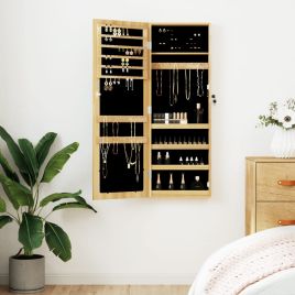 Mirror Jewellery Cabinet Wall Mounted 37.5x10x106cm