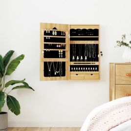 Mirror Jewellery Cabinet Wall Mounted 37.5x10x67cm