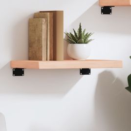 Wall Shelf 40x20x4cm Untreated Solid Wood Oak