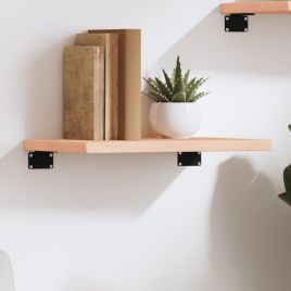 Wall Shelf 40x30x2cm Untreated Solid Wood Oak