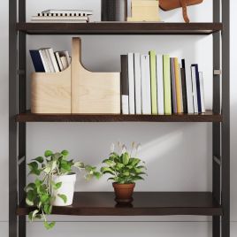 Wall Shelf Dark Grey 100x60x4 cm Treated Solid Wood Oak