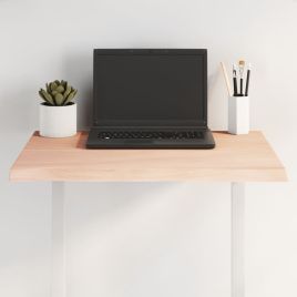 Table Top 60x40x2cm Untreated Solid Wood Oak Live Edge